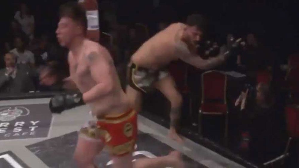 MMA fighter continuously runs away from opponent