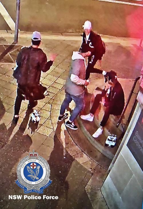 Police investigating a suspicious school fire in Sydney’ west last month have released CCTV footage of four boys. Picture: NSW Police