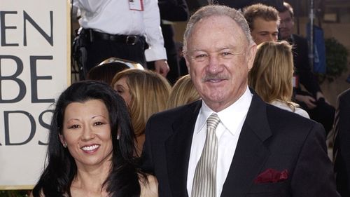 Archive: Actor Gene Hackman arrives with his wife, Betsy Arakawa, for the 60th Annual Golden Globe Prize at Beverly Hills, California, Sunday, January 19, 2003. (AP Photo/Mark J. Terrill, Archive)