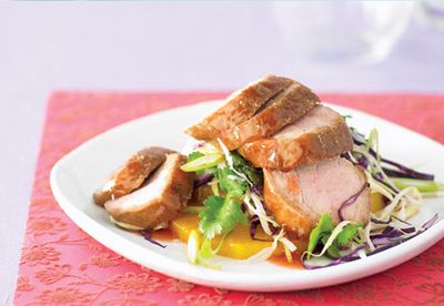 Barbecue pork and pineapple salad