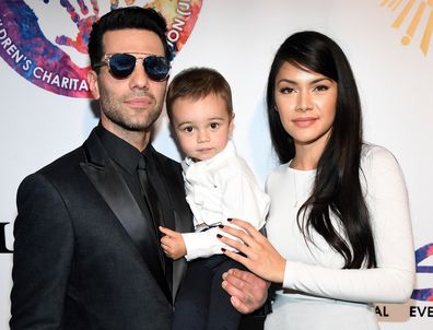 Magician, Criss Angel, wife Shaunyl Benson, son Johnny Crisstopher