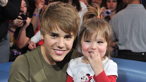 Justin Bieber with his little sister Jazmyn