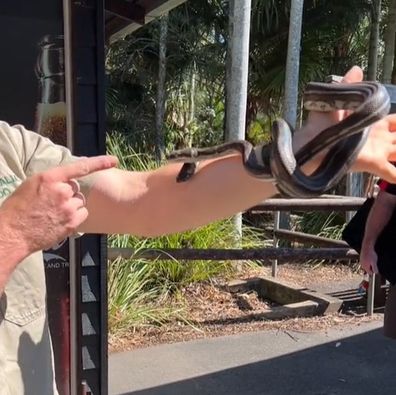 Robert Irwin rescues snake from vending machine