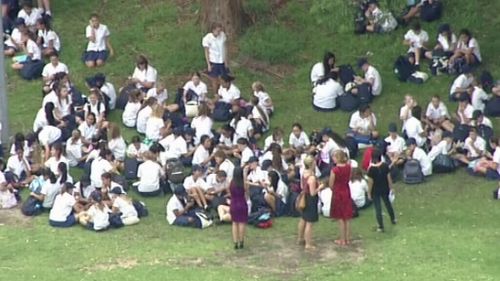 Up to six schools have been evacuated. (9NEWS)