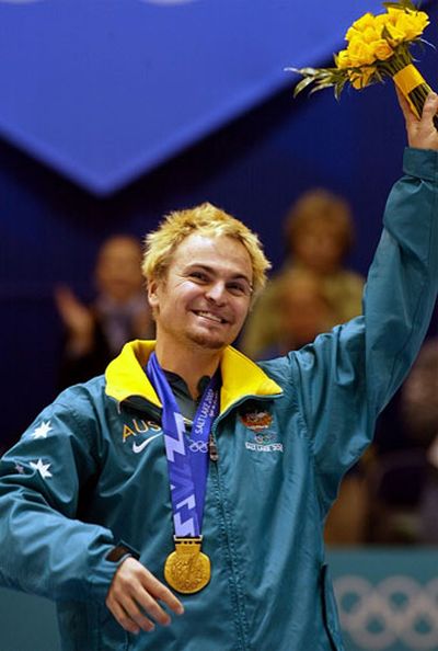 The Aussie won gold when his rivals all crashed out in 2002.