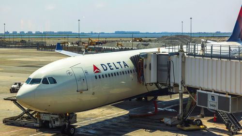 Delta Airlines jet at JFK Airport. 