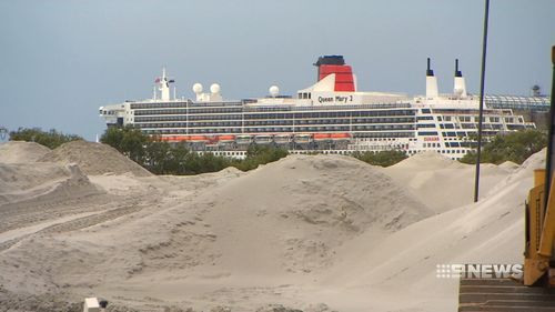 The Queen Mary II in Brisbane. (9NEWS)