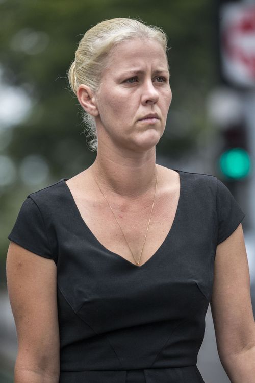 Heidi Strbak arrives at the Supreme Court in Brisbane today. (AAP)