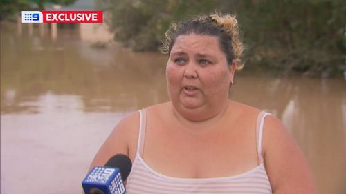 Melissa Stanley, a resident of flooded Maryborough, said yesterday's floodwaters had completely destroyed her mother's home.