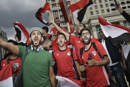 Moscow has rolled out the welcome mat to the world's football fans who have travelled to Russia for this year's sporting spectacle. Picture: AAP.