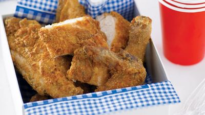 Recipe: <a href="http://kitchen.nine.com.au/2016/05/13/11/31/southern-fried-chicken-at-home" target="_top">Southern fried chicken at home</a>