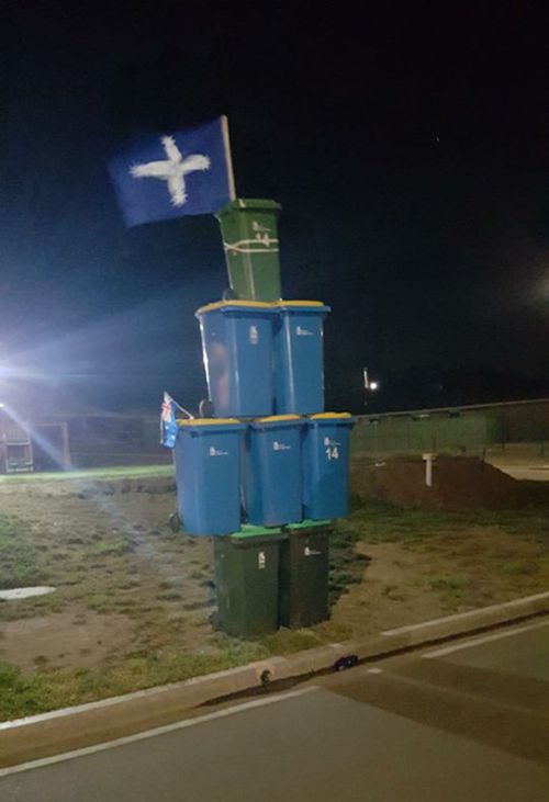 Residents were told to leave their bins out in mid March but they're yet to be collected (FACEBOOK)