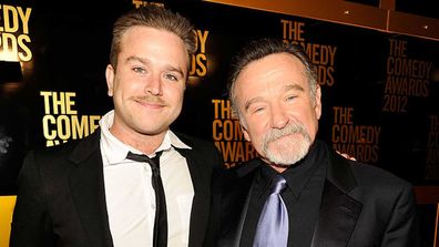 Zachary Pym Williams and Robin Williams in 2012.