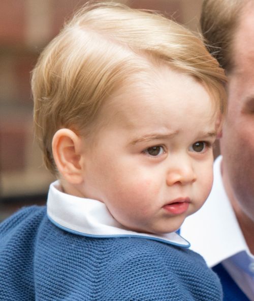 The crowd erupted in cheers for little Prince George. (Getty Images)