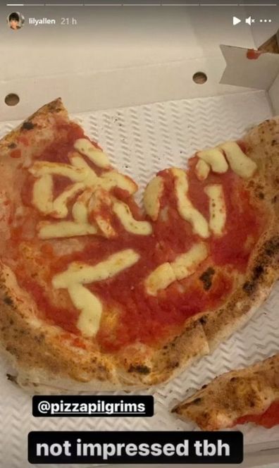 Lily Allen's controversial Instagram pizza post