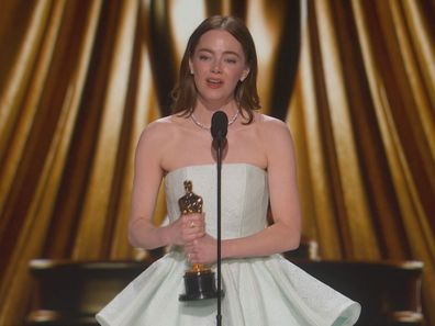 Emma Stone wins Best Actress at the 2024 Oscars.