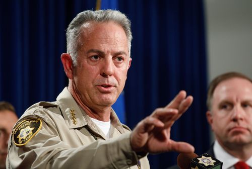 Sheriff Joe Lombardo has spoken to the media again today. (AAP)