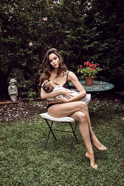 Australian model Nicole Trunfio showed up to a magazine cover shoot with baby son Zion who she was breastfeeding at the time. The baby boy ended up included in the shoot and the images were breath-taking.