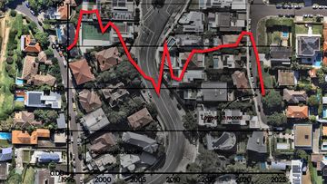 A graph showing housing affordability is at its lowest level in at least three decades