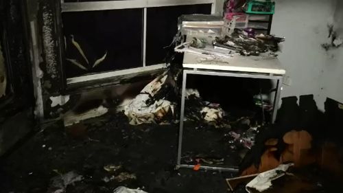 Andrew Gould woke to find his children's playroom ablaze. (9NEWS)