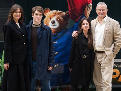 Emily Mortimer, Samuel Joslin, Madeleine Harris and Hugh Bonneville