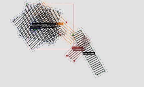 US Coast Guard image showing search pattern for the Titan submersible.