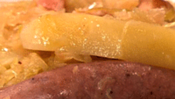 German sauerkraut casserole