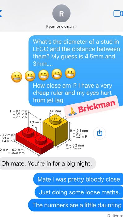 LEGO Masters Hamish Blake daughter Rudy birthday cake Brickman 