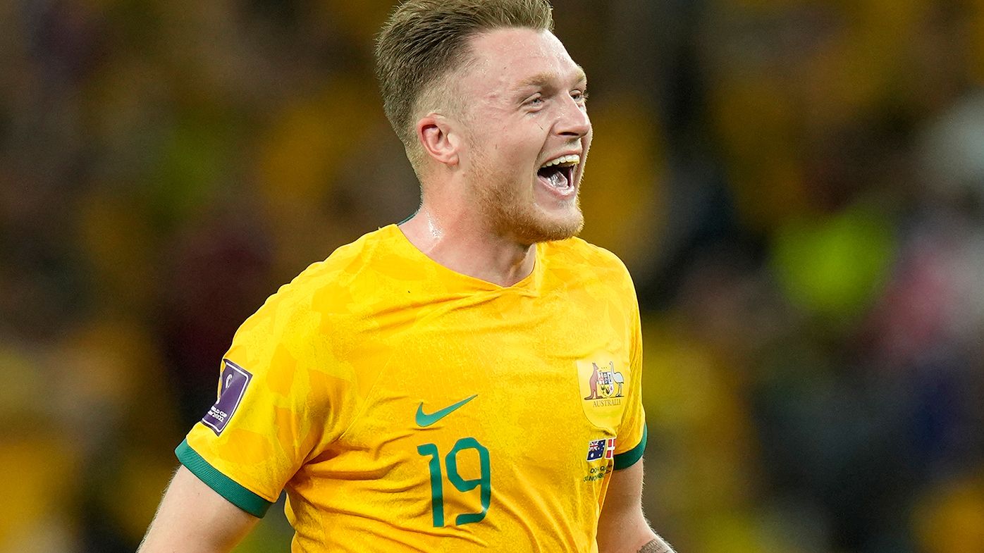 Harry Souttar in action for Australian at the 2022 FIFA World Cup.