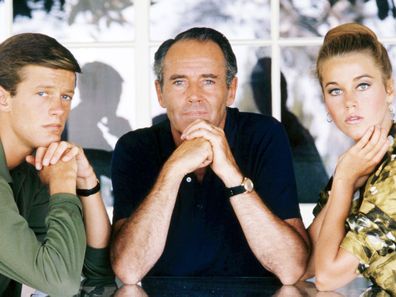 Peter Fonda, Henry Fonda and Jane Fonda in 1963.