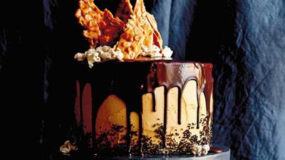 Caroline Griffith's chocolate layer cake with peanut butter frosting