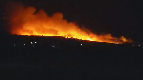 The fire was first reported on Monday night at about 8pm (AWST) and burnt through about 225 hectares.