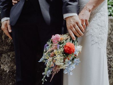 Married couple on wedding day