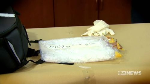 The drugs found in a bag Ms Exposto was carrying. Picture: 9NEWS