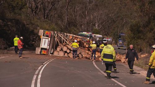 Truck, car crash in Mount Victoria.