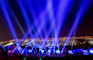 Parrtjima 2021: Light displays set against the breathtaking desert night sky.