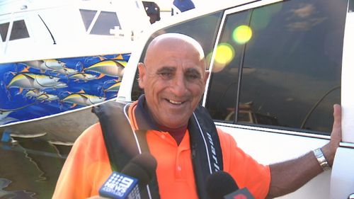 Joe Cordina was thankful for the help of marine authorities. Picture: 9NEWS