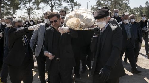 Mourners in Iran