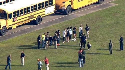 Students leave Texas school after reports of shooting. (KTRK)