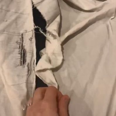 Wife reveals the source of holes in her bed sheets and people are horrified