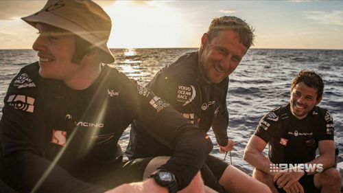 The sailor fell overboard during the 7th leg of the gruelling Volvo Ocean Race on Monday and has been 'presumed dead'. Picture: 9NEWS.