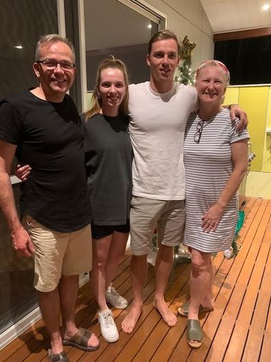 Jacinta Frawley with her family.