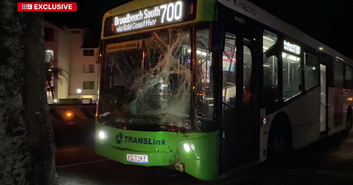 Suspects on the run as bus crashes after being pelted with rocks