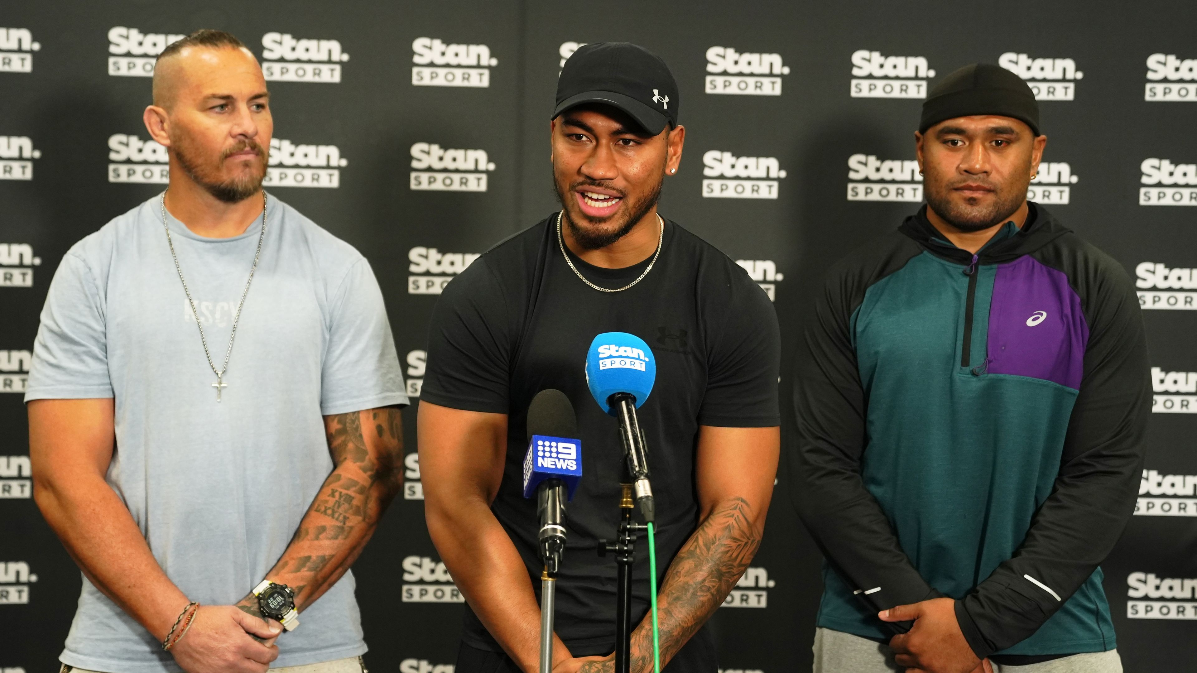 Matt Cooper (from left), Paulo Aokuso, and Junior Paulo.