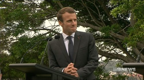 The French president heard about the Brisbane veteran's story during his recent visit to Australia. (9NEWS)