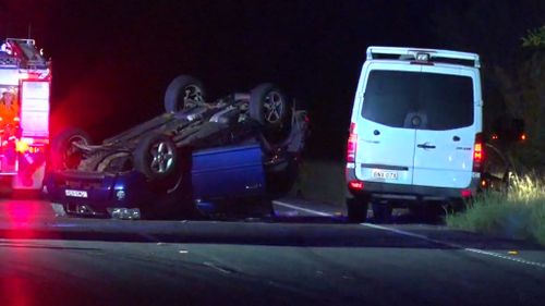 The teen had crashed his car but managed to free himself and was standing on the side of the road when he was struck by the van. (9News)