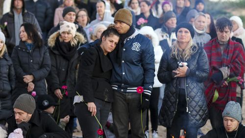 The Freshwater Beach vigil for Justine Ruszczyk. (AAP)