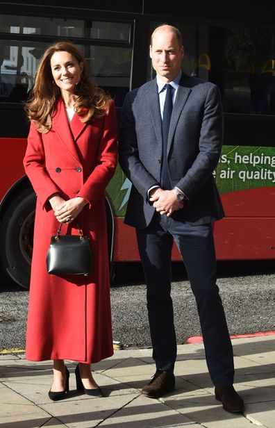 Prince William, Duke of Cambridge and Kate Middleton, Duchess of Cambridge visit the launch of the Hold Still campaign at Waterloo Station on October 20, 2020 in London, England.
