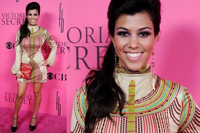 We'll blame the crazy background colour, eh Kourtney?