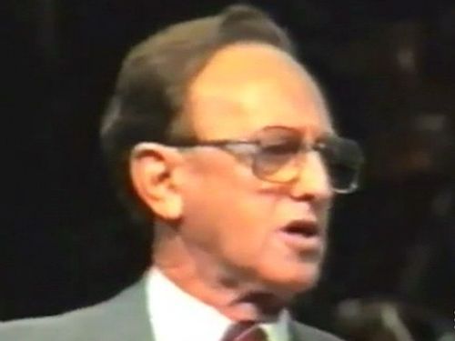 Frank Houston, pictured preaching during his career as a pentecostal pastor, is subject to sex abuse claims. (9NEWS)